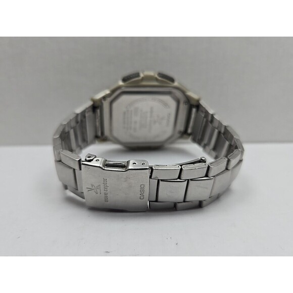 Casio Wave Ceptor Radio Controlled Digital Watch Alarm World Time New Battery - Picture 8 of 12